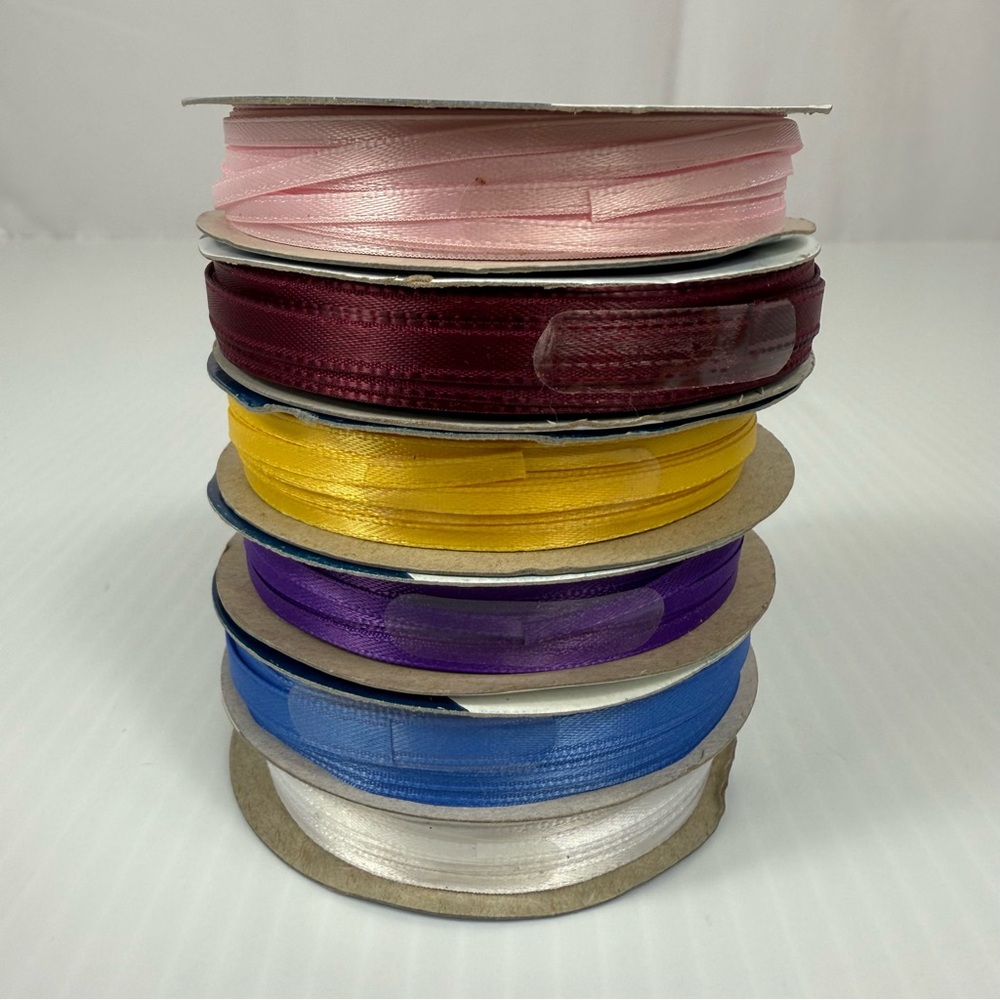 Offray Spool O' Ribbon 100% Polyester Various Colors Lot of 6